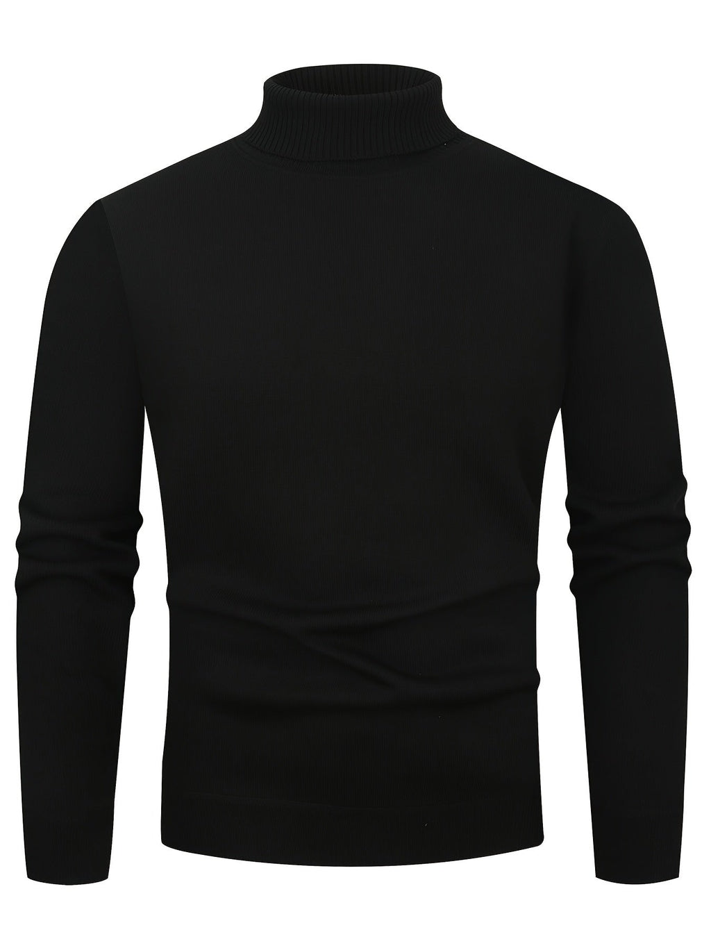 Men's Soft Lined Roll Neck Knit Sweater