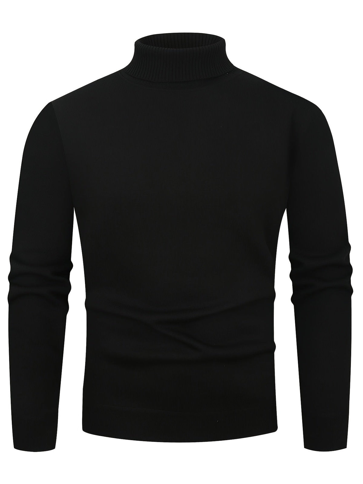 Men's Soft Lined Roll Neck Knit Sweater
