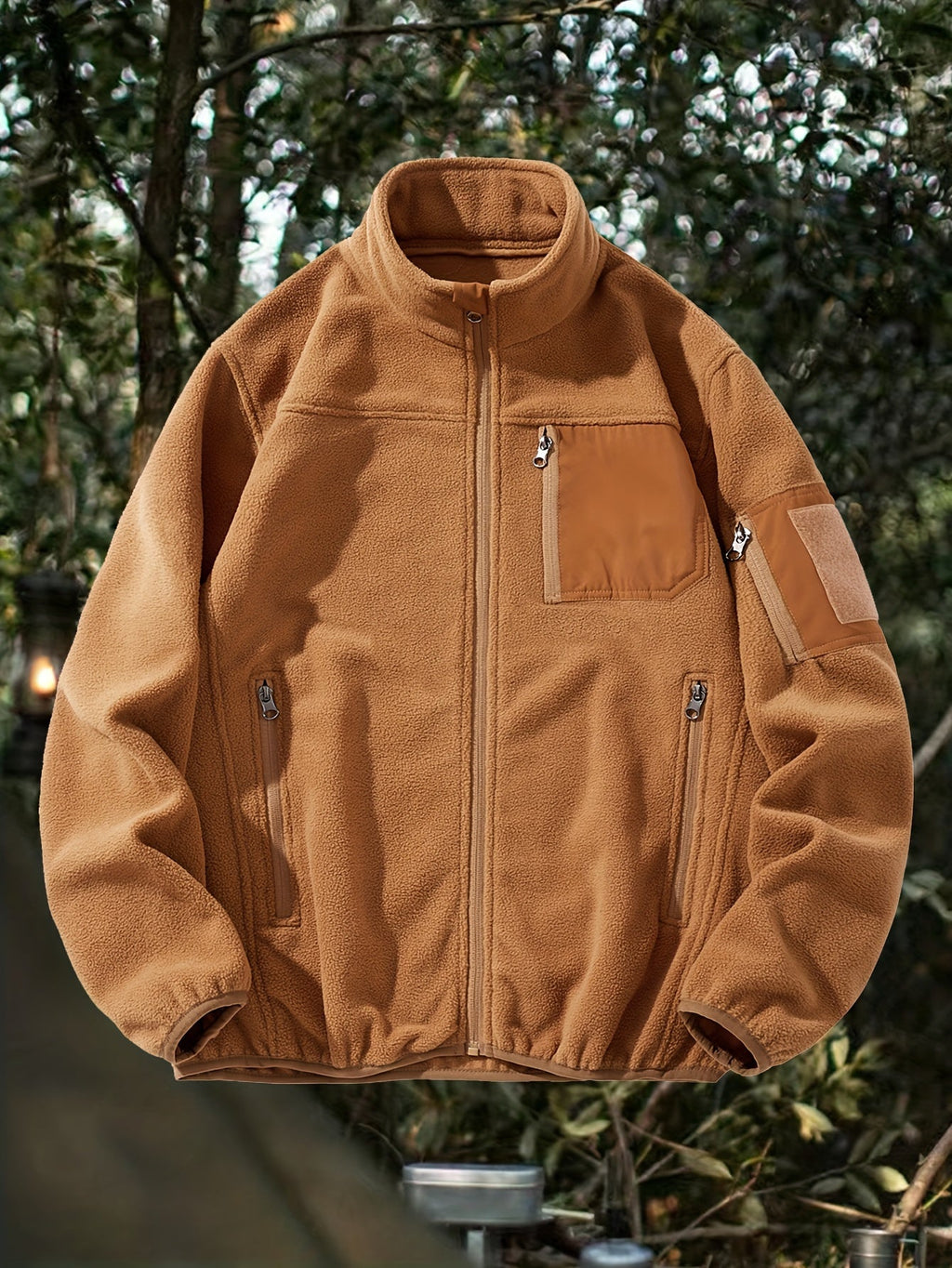 Men's Stand Collar Full-Zip Rugged Outdoor Jacket