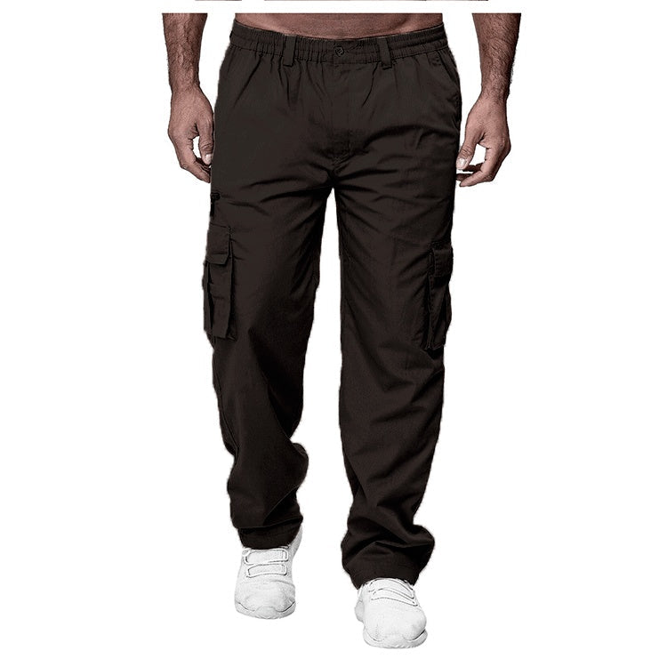Men's Straight-Leg Multi-Pocket Utility Cargo Pants