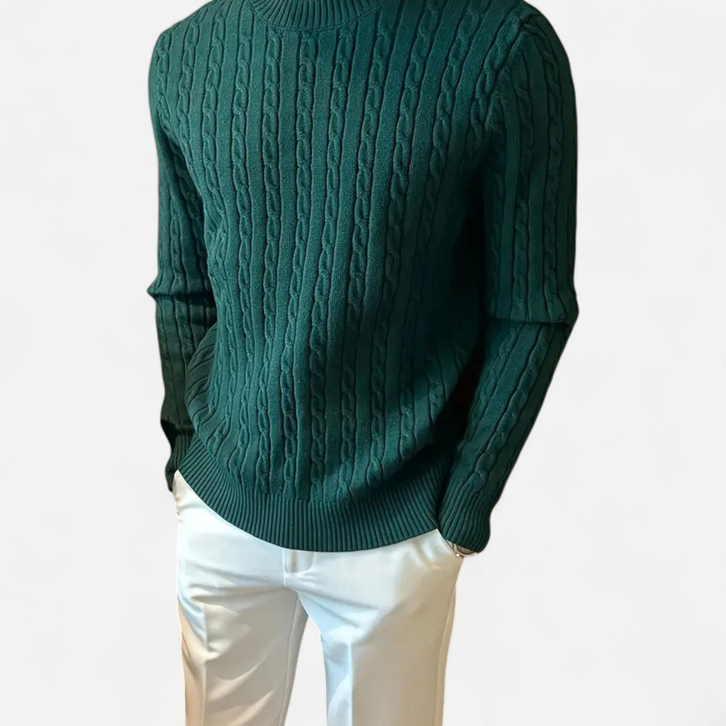 Men's Tailored Ribbed Texture Crewneck Knit Pullover