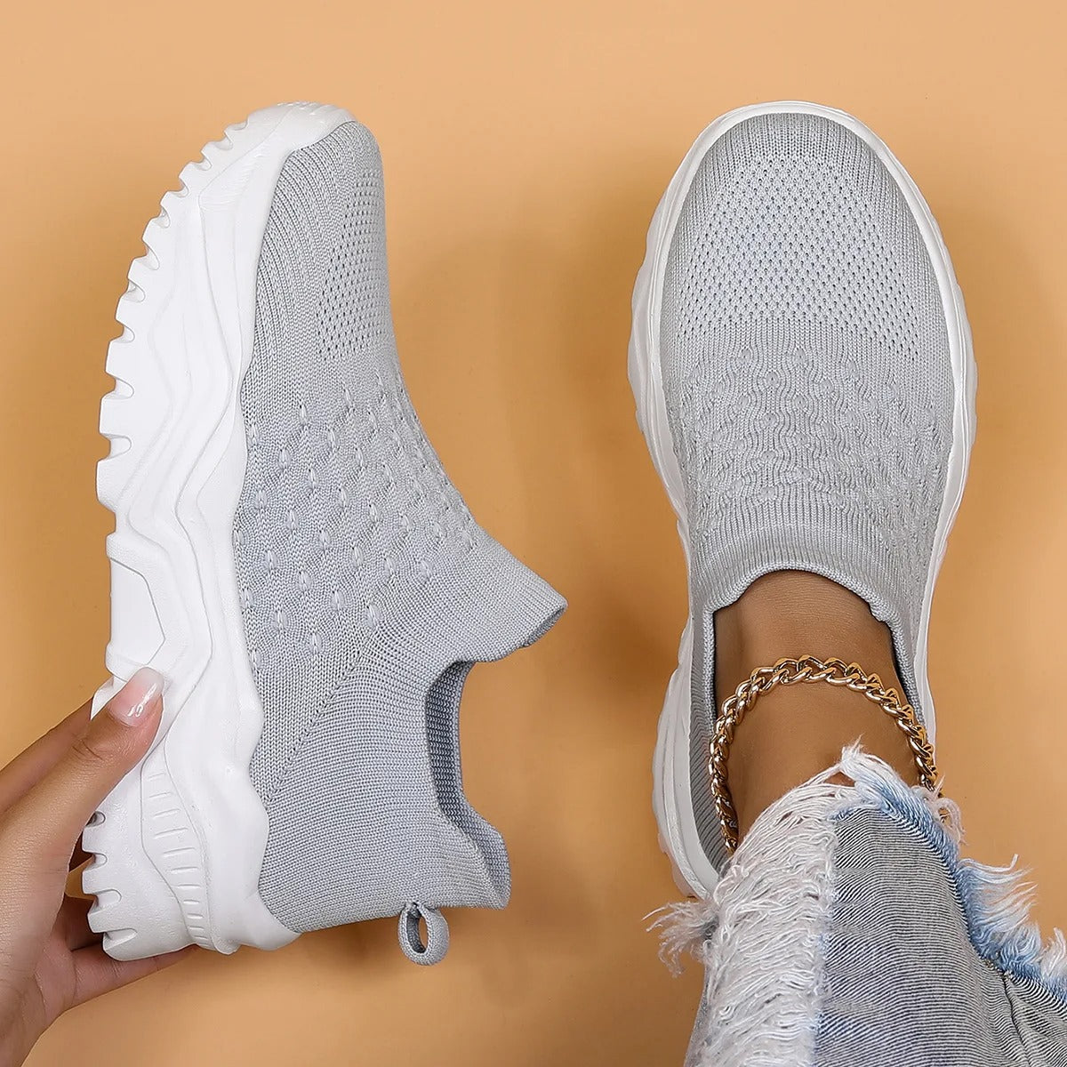 Women's Air Cushion Rounded Toe Orthopedic Walking Shoes