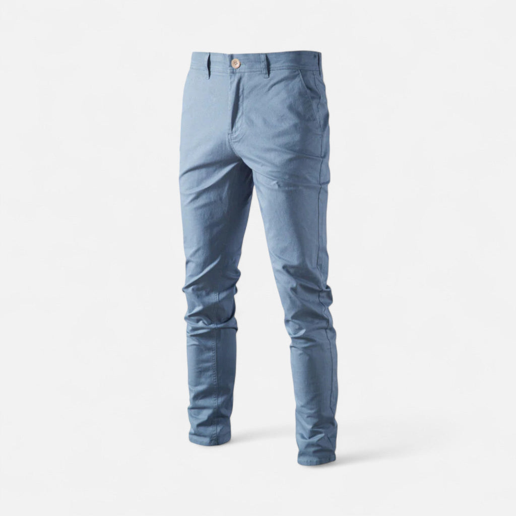 Men's Tailored Cotton Blend Smart Casual Chino Pants