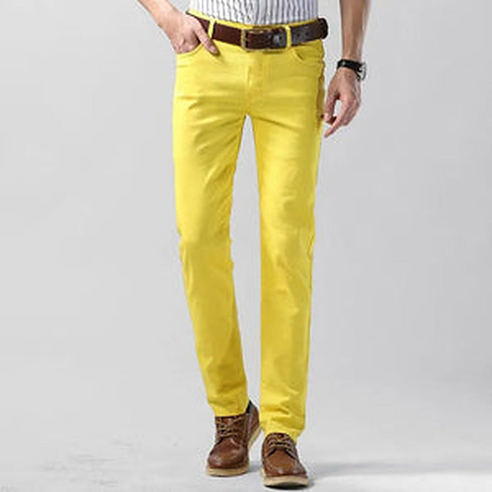 Men's Regular Fit Breathable Cotton Blend Chino Pants