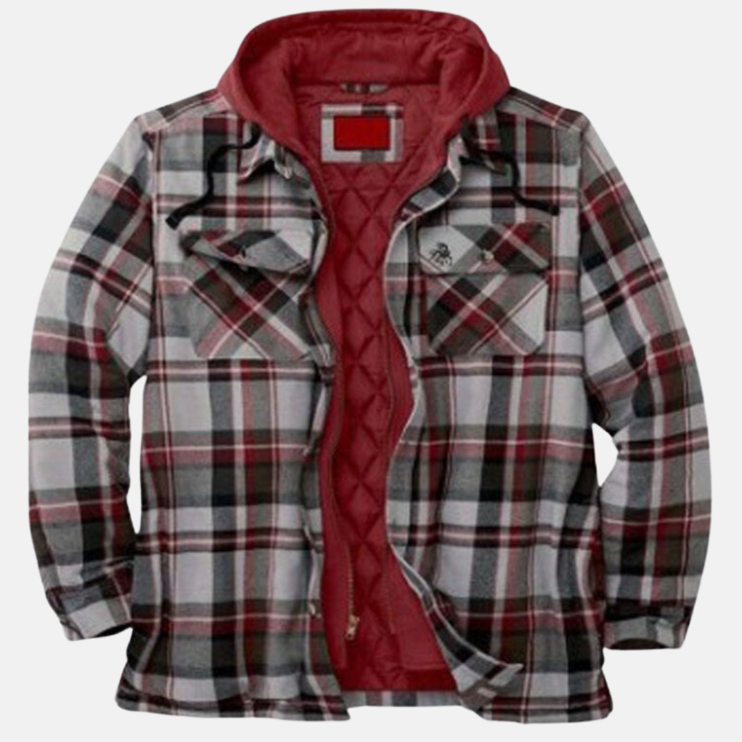 Men's Hooded Quilted Overshirt Coat