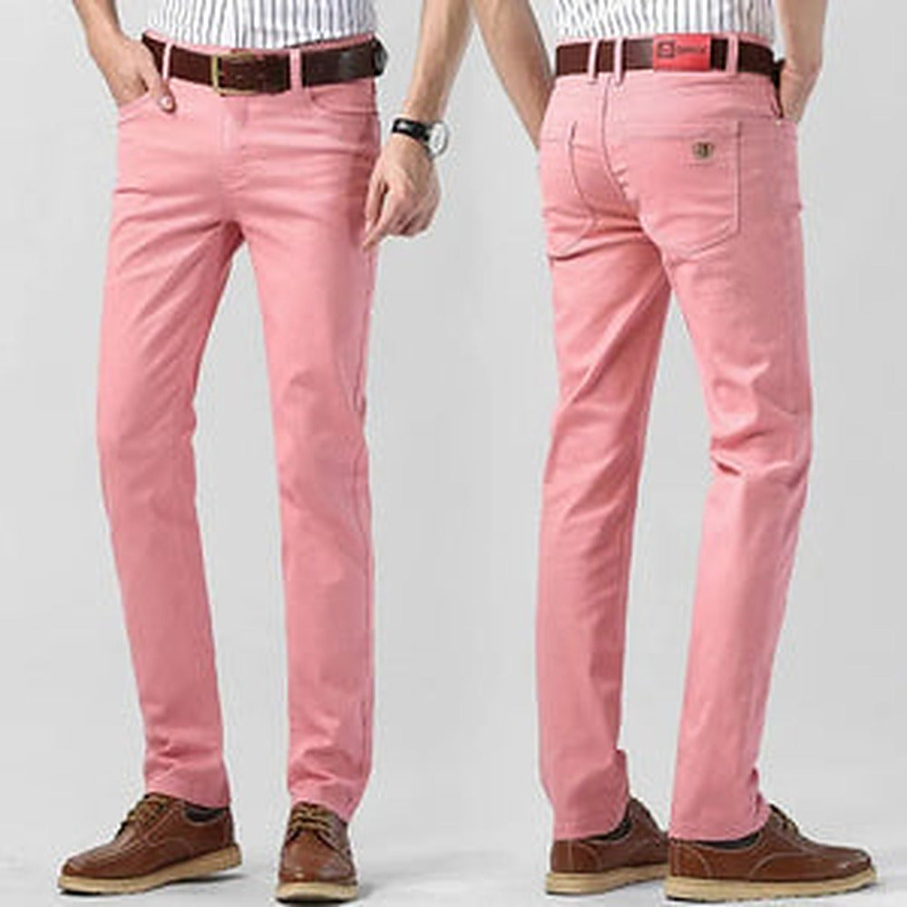 Men's Regular Fit Breathable Cotton Blend Chino Pants
