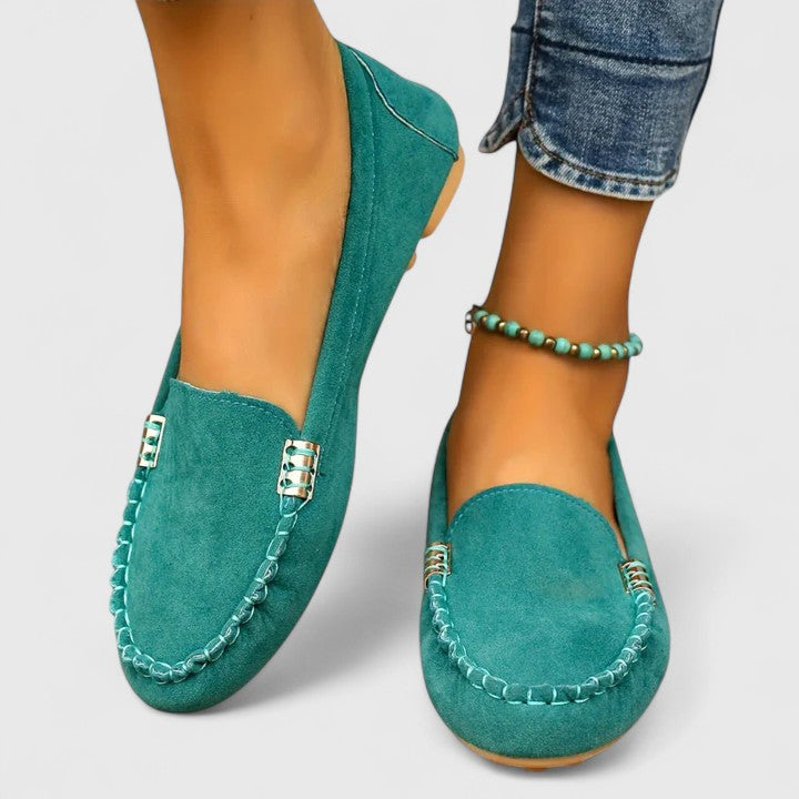 Women's Orthopedic Loafers with Metal Accent Detail