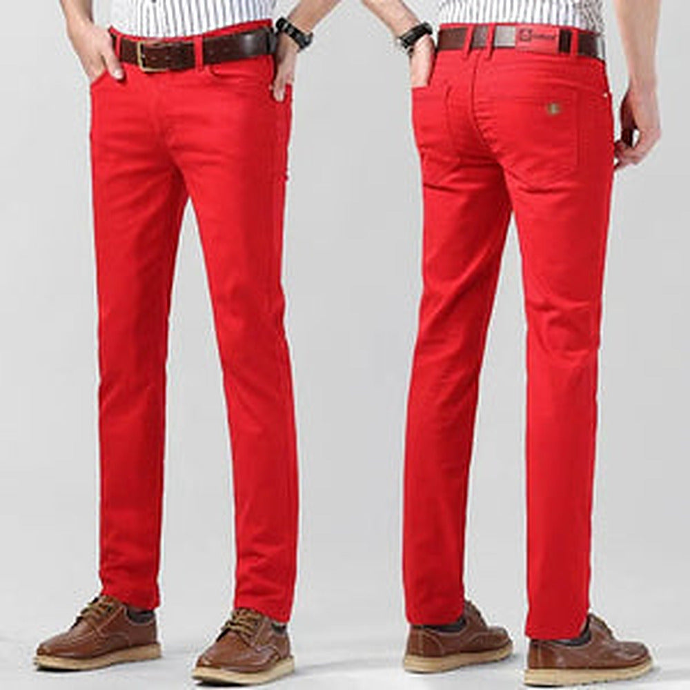 Men's Regular Fit Breathable Cotton Blend Chino Pants