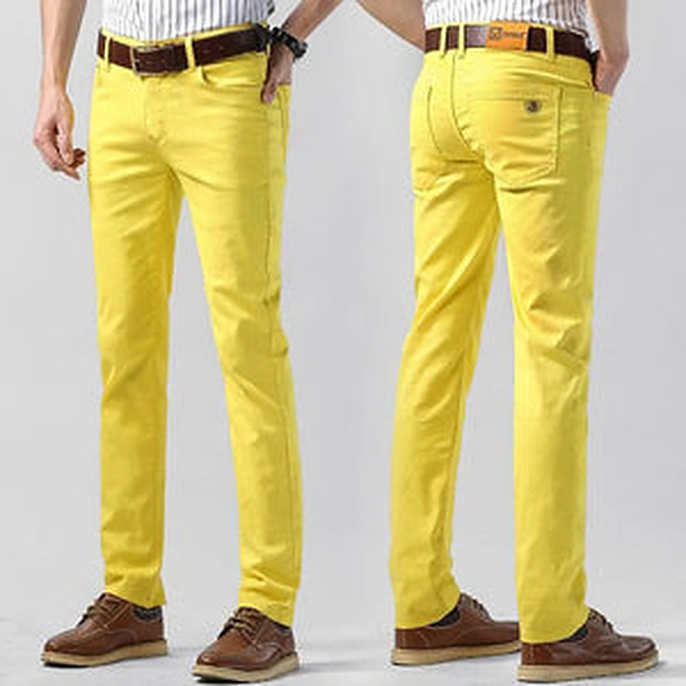 Men's Regular Fit Breathable Cotton Blend Chino Pants