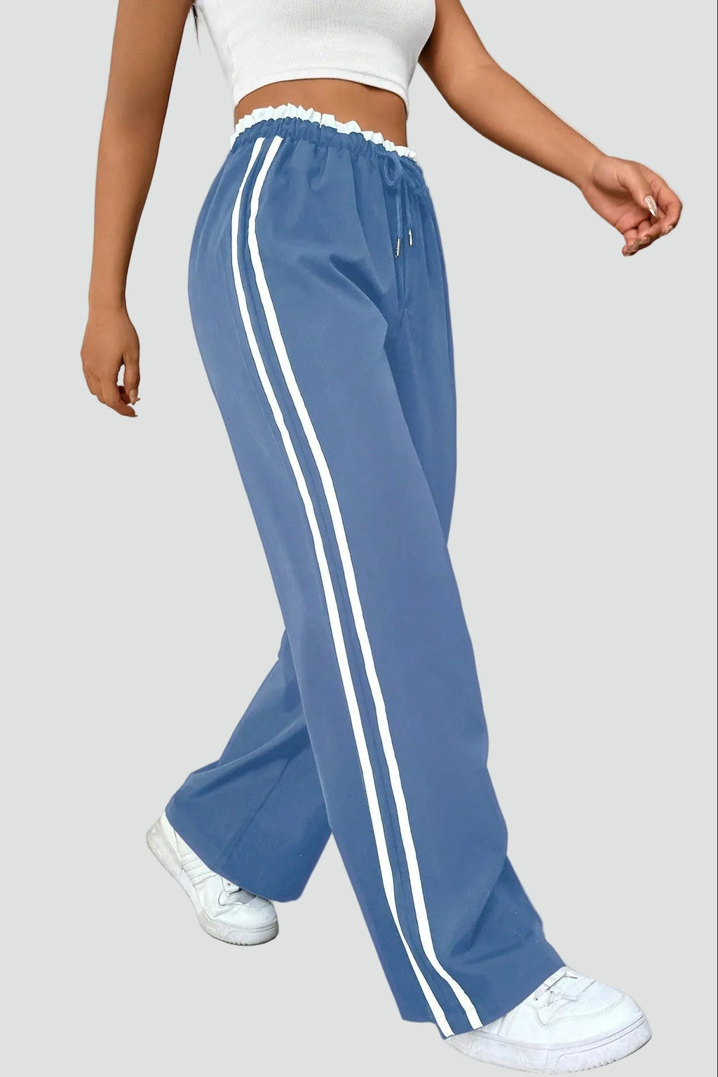 Women's Elastic Waist Pull-On Wide-Leg Sweatpants