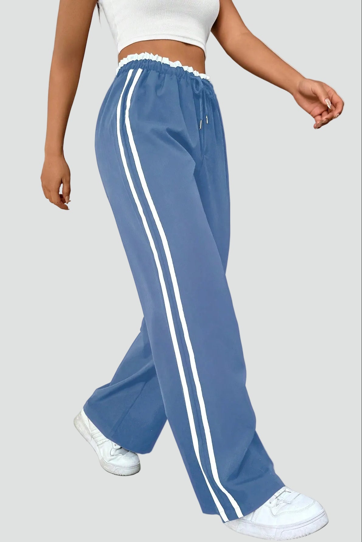 Women's Elastic Waist Pull-On Wide-Leg Sweatpants