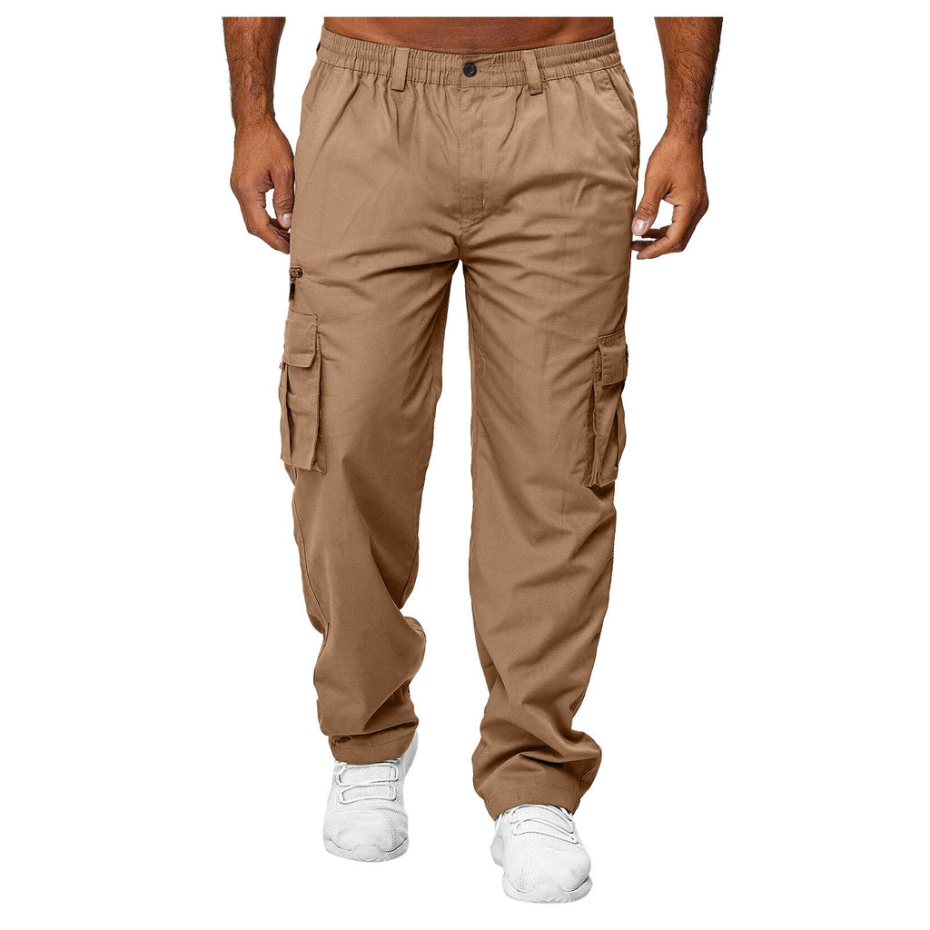 Men's Straight-Leg Multi-Pocket Utility Cargo Pants