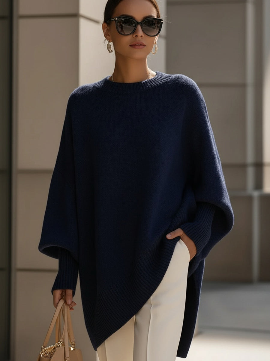 Women's Loose Oversized Wool Blend Knit Pullover