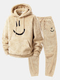 Men's Cozy Plush Teddy Fleece Hoodie and Jogger Sweatsuit