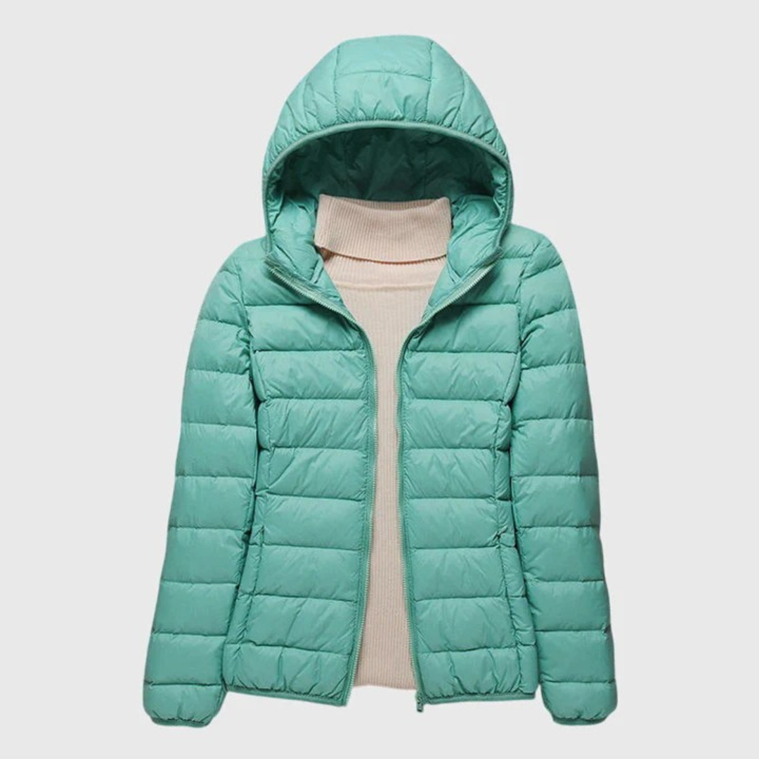 Women's Ultra-Light Waterproof Quilted Hooded Coat
