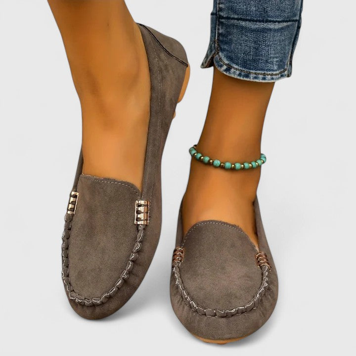 Women's Orthopedic Loafers with Metal Accent Detail