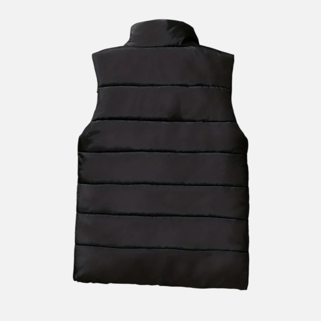 Men's Winter Padded Vest with Front Zip and Quilting