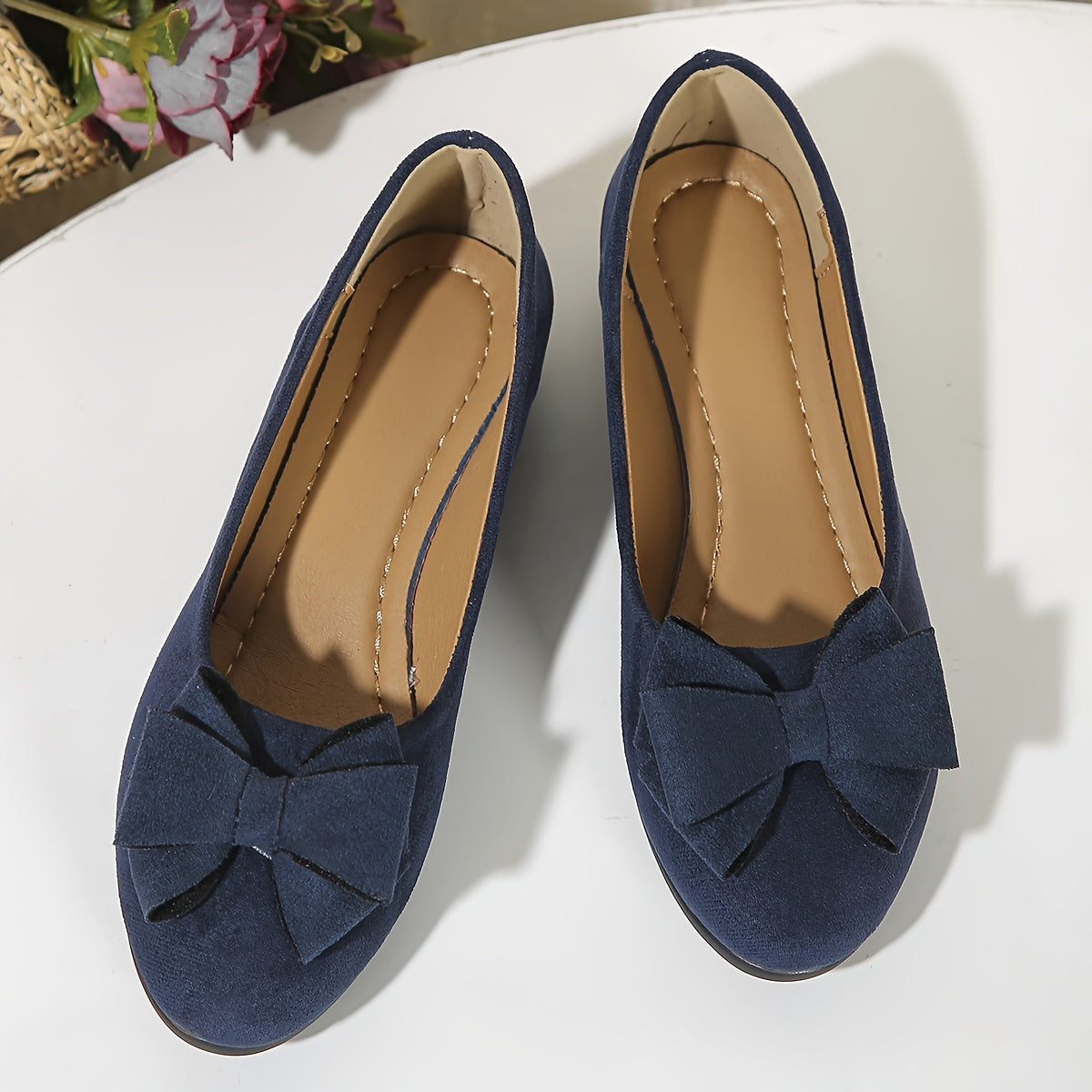 Women's Orthopedic Ballet Flats with Bow Detail