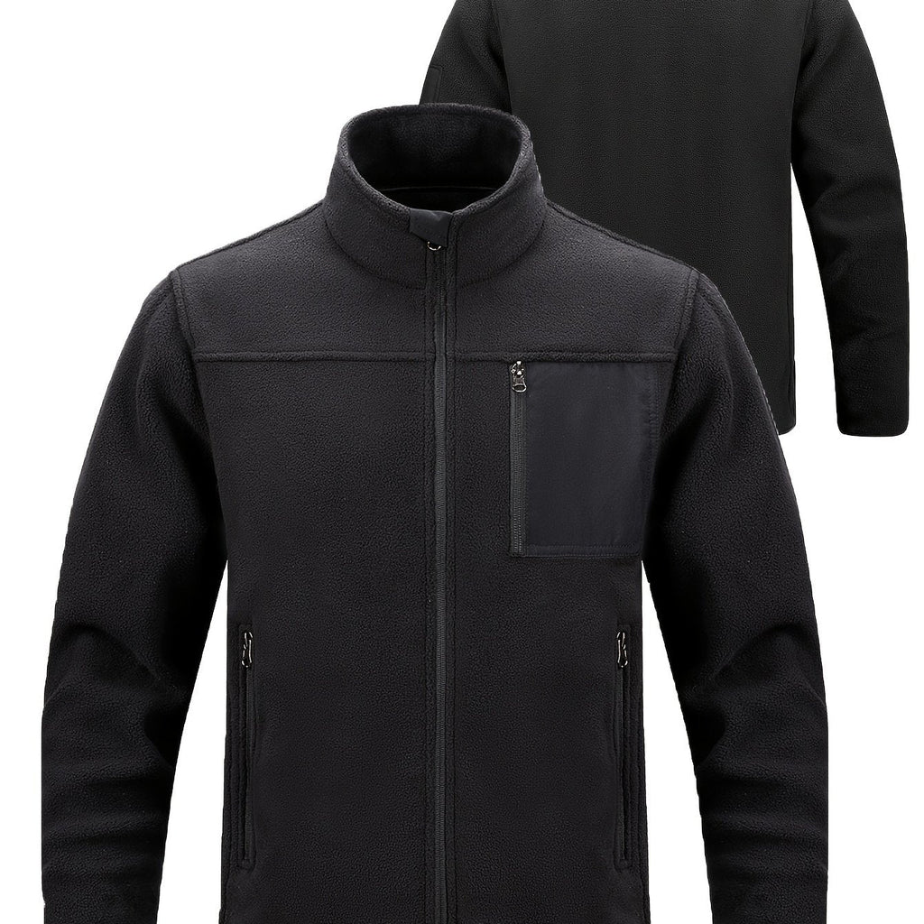 Men's Stand Collar Full-Zip Rugged Outdoor Jacket