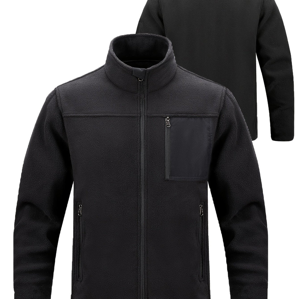 Men's Stand Collar Full-Zip Rugged Outdoor Jacket
