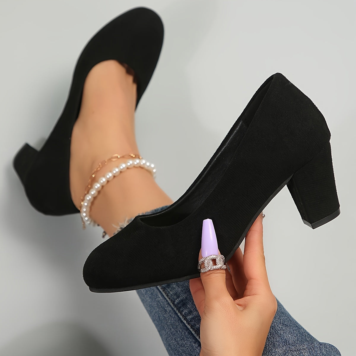 Women's Wide Toe Box Comfort Orthopedic Dress Heels