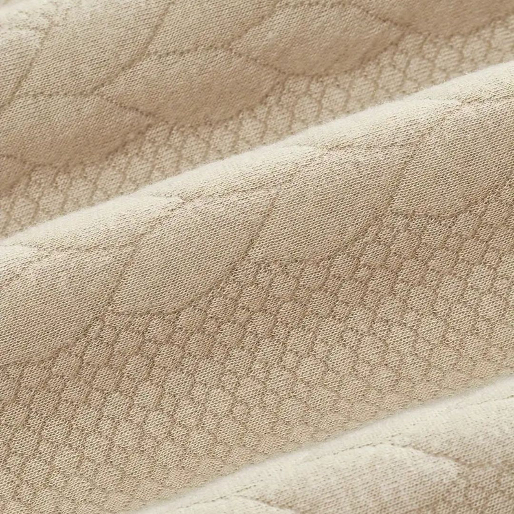Men's Adjustable Half-Zip Cable Knit Pullover with Textured Yoke