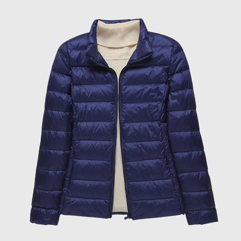 Women's Stand Collar Waterproof Padded Ultra-Light Jacket