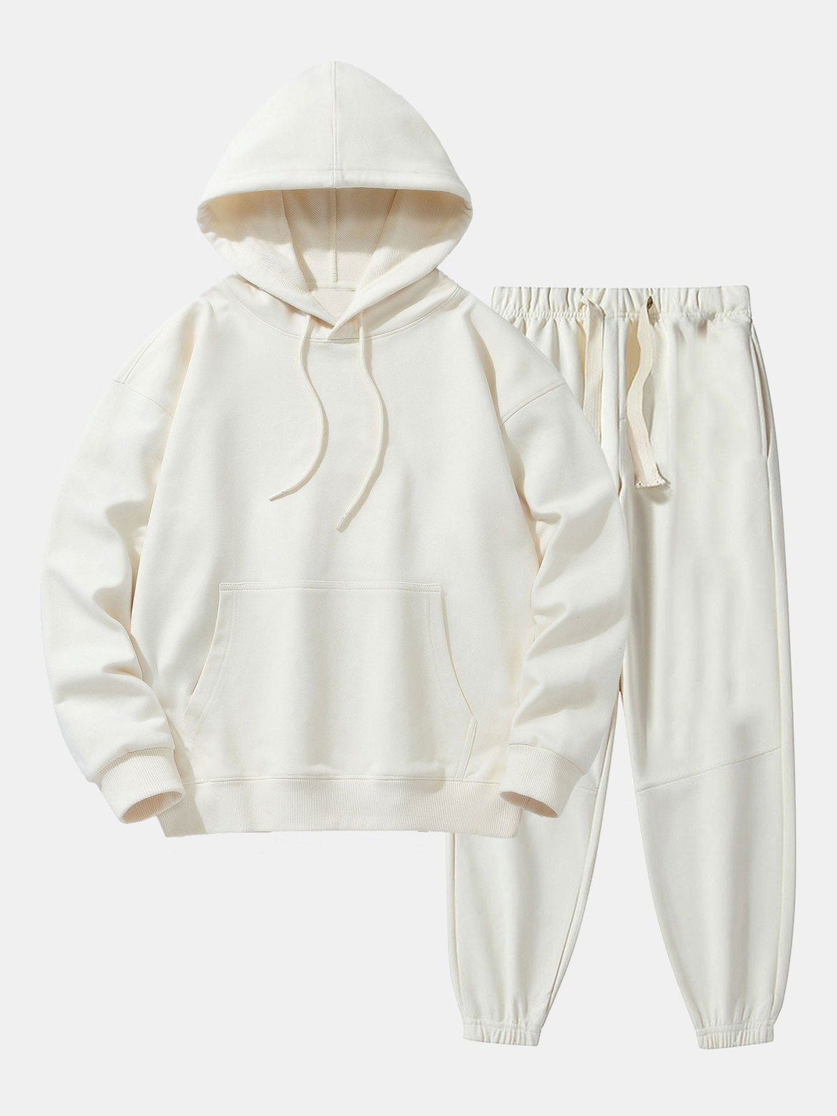 Men's Heavyweight Drop Shoulder Hooded Sweatshirt Jogger Set