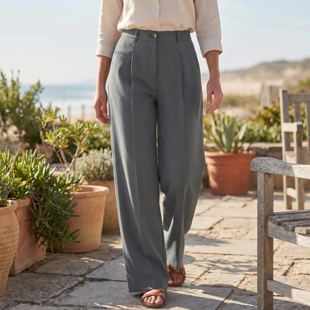 Women's Wide-Leg Summer Pleated Palazzo Pants