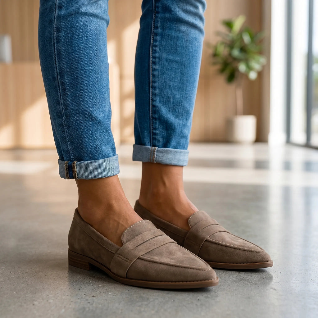 Women's Classic Penny Saddle Strap Pointed Loafers