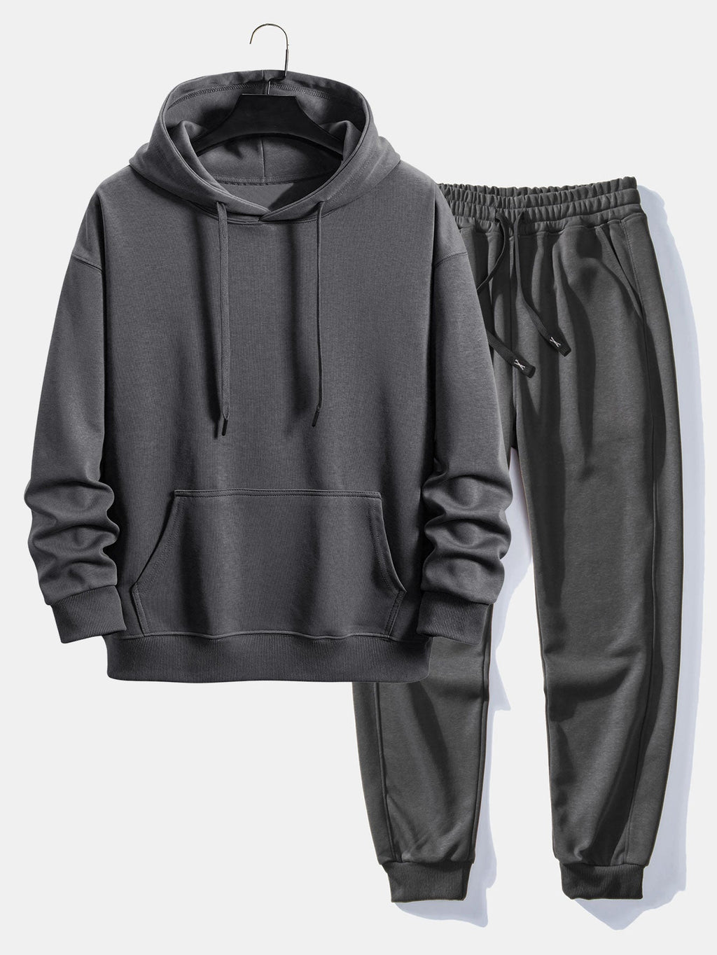 Men's Cuffed Jogger Pullover Hooded Travel Tracksuit