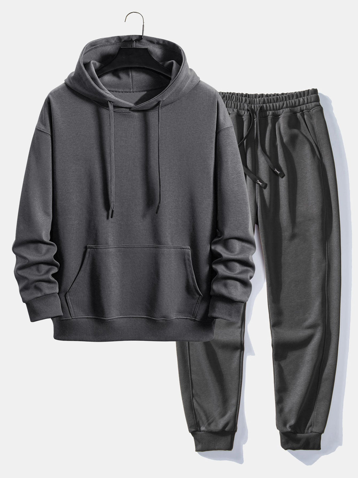 Men's Cuffed Jogger Pullover Hooded Travel Tracksuit
