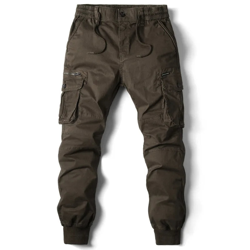 Men's Tapered Layered Pocket Utility Cargo Sweatpants