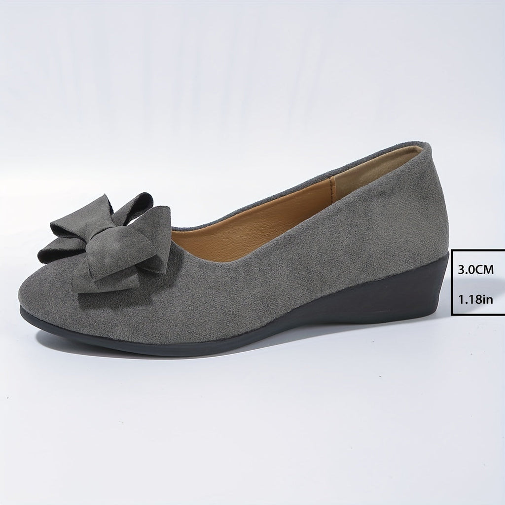 Women's Orthopedic Ballet Flats with Bow Detail
