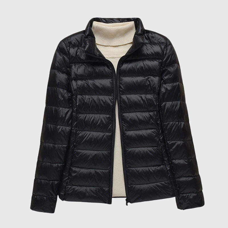 Women's Stand Collar Waterproof Padded Ultra-Light Jacket