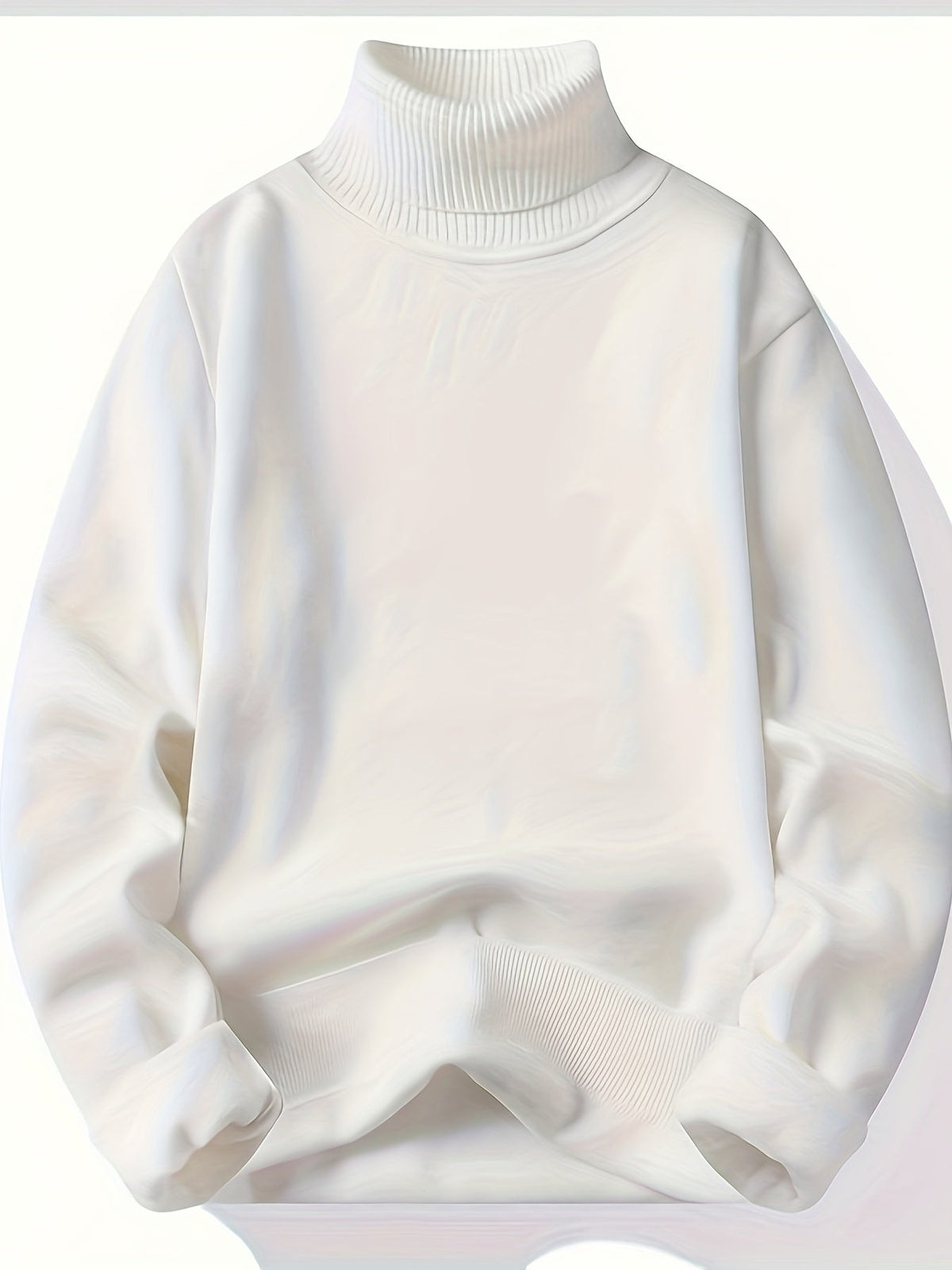 Men's Soft Lined Roll Neck Knit Sweater