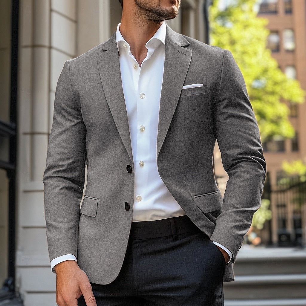 Men's Standard Fit Single Breasted Casual Sport Coat