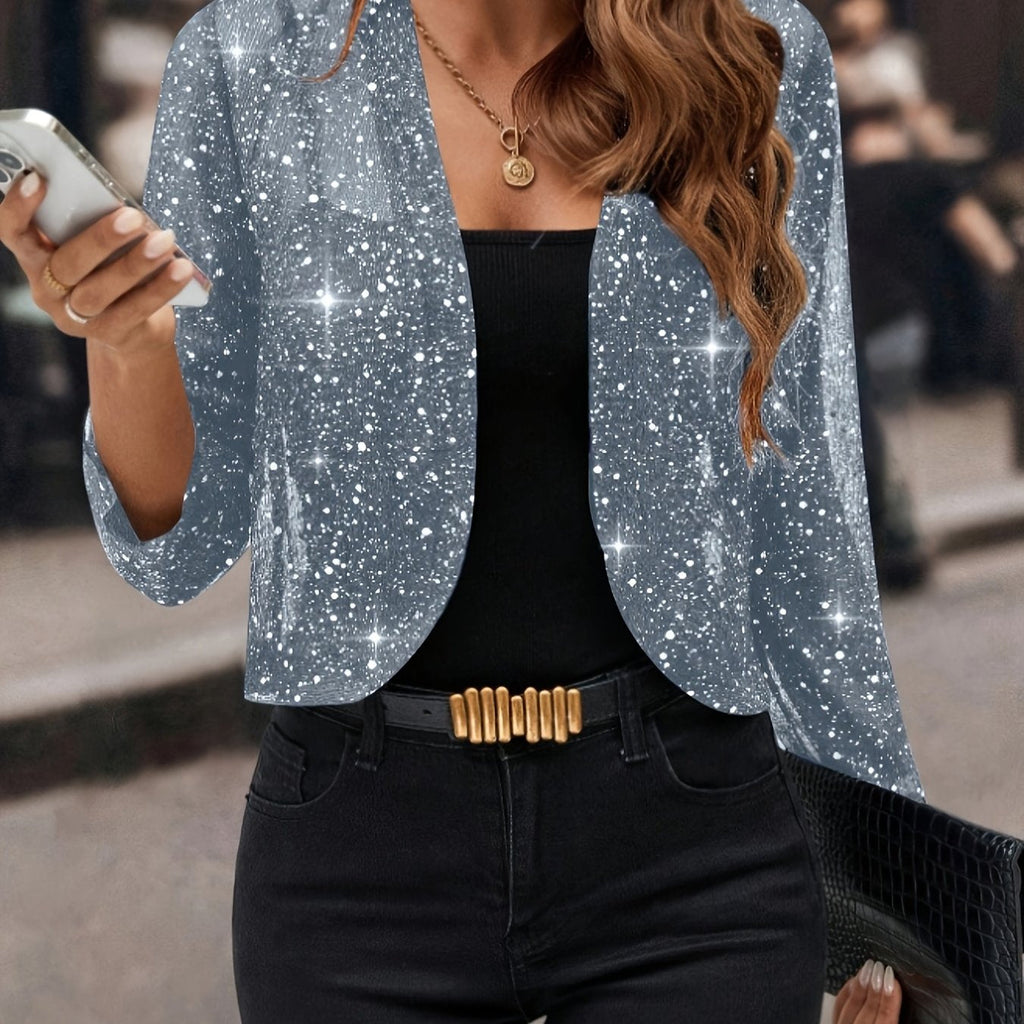 Women's Soft Shimmer Short Open Jacket