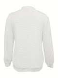 Women's Baseball Collar Diamond Texture Padded Jacket
