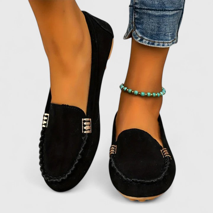 Women's Orthopedic Loafers with Metal Accent Detail