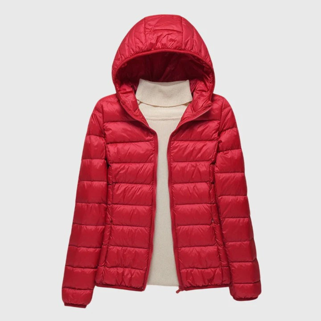 Women's Ultra-Light Waterproof Quilted Hooded Coat