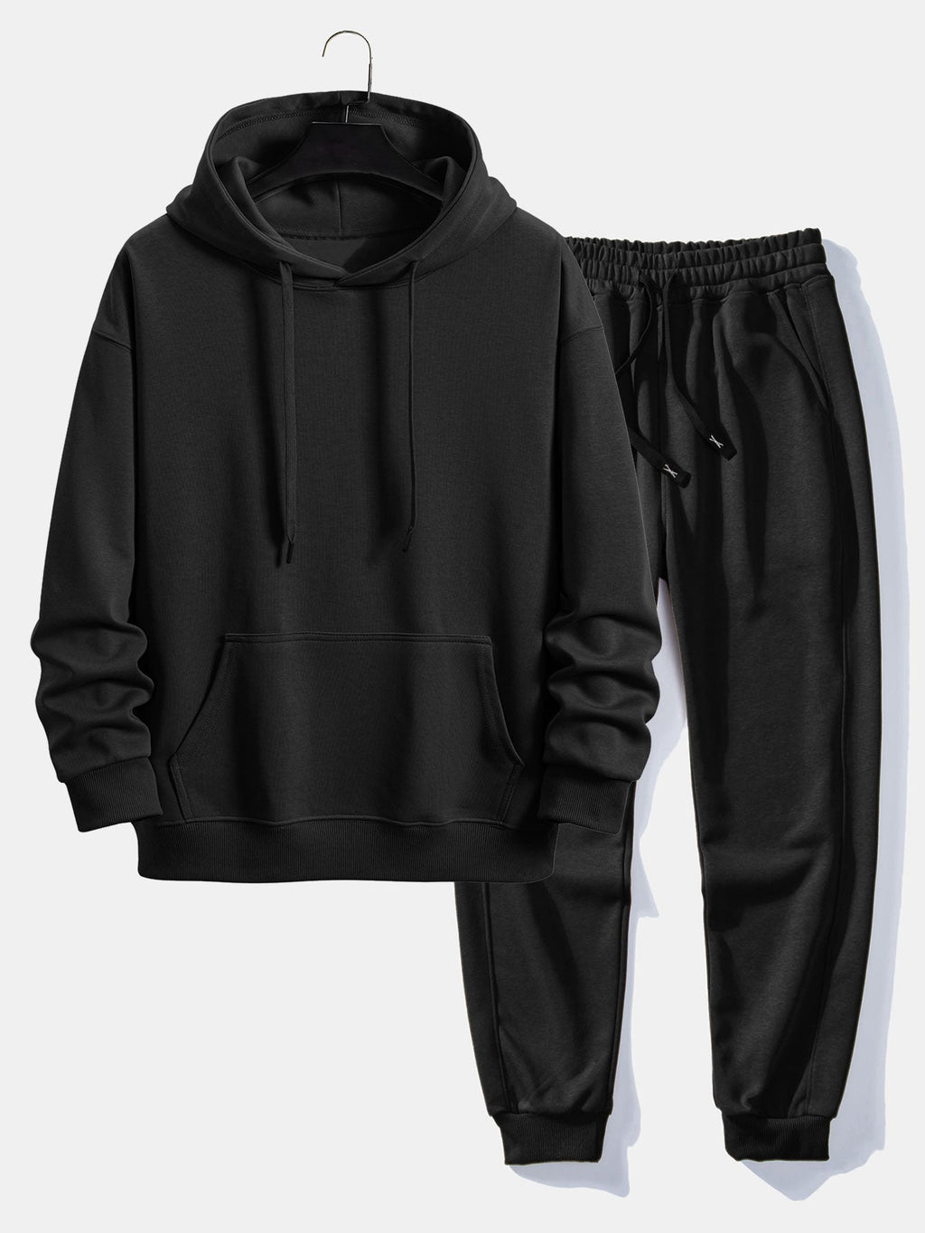 Men's Cuffed Jogger Pullover Hooded Travel Tracksuit
