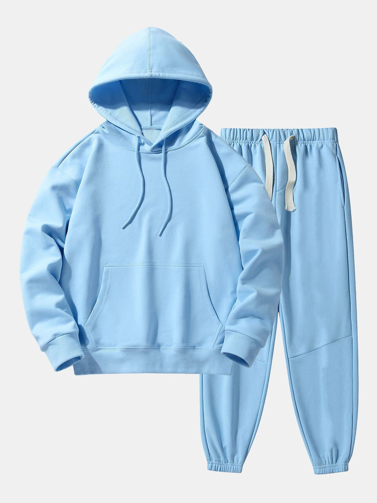 Men's Heavyweight Drop Shoulder Hooded Sweatshirt Jogger Set