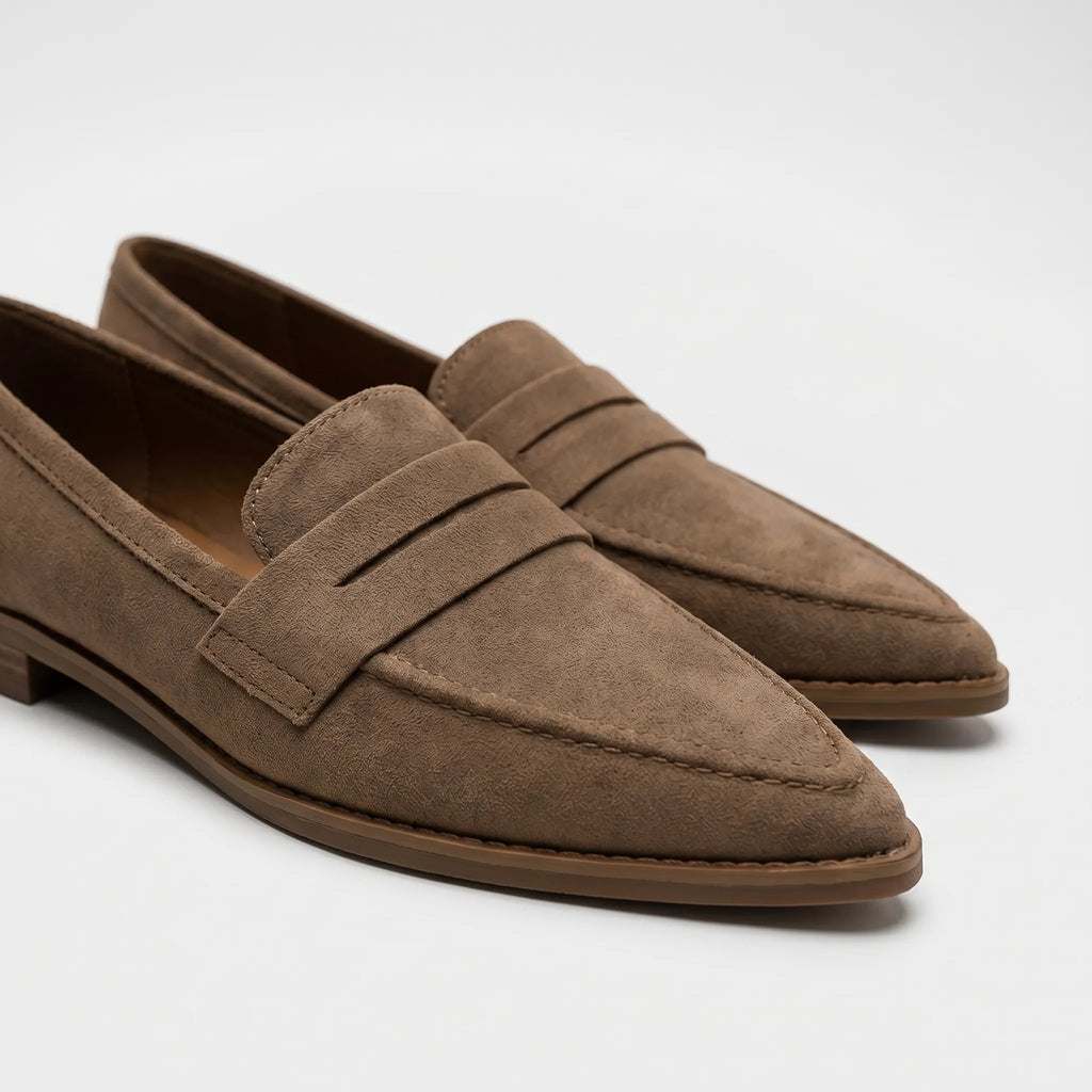 Women's Classic Penny Saddle Strap Pointed Loafers