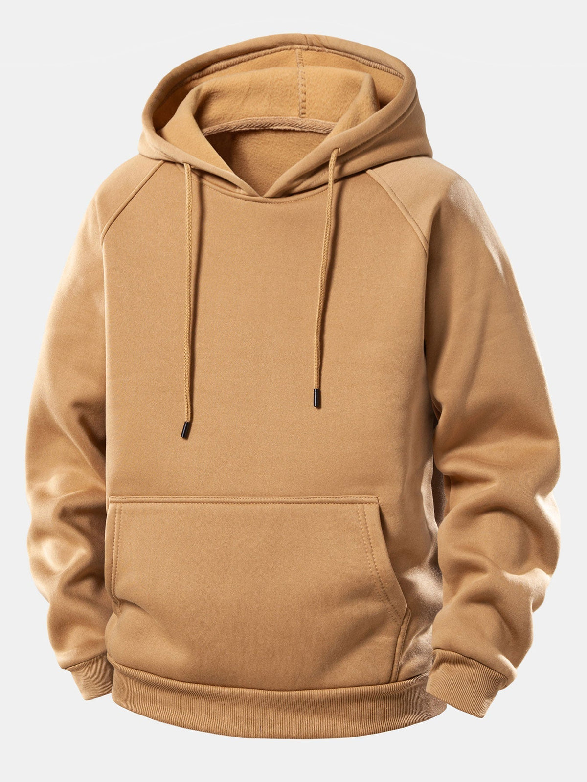 Men's Raglan Sleeve Drawstring Hoodie Jogger Tracksuit