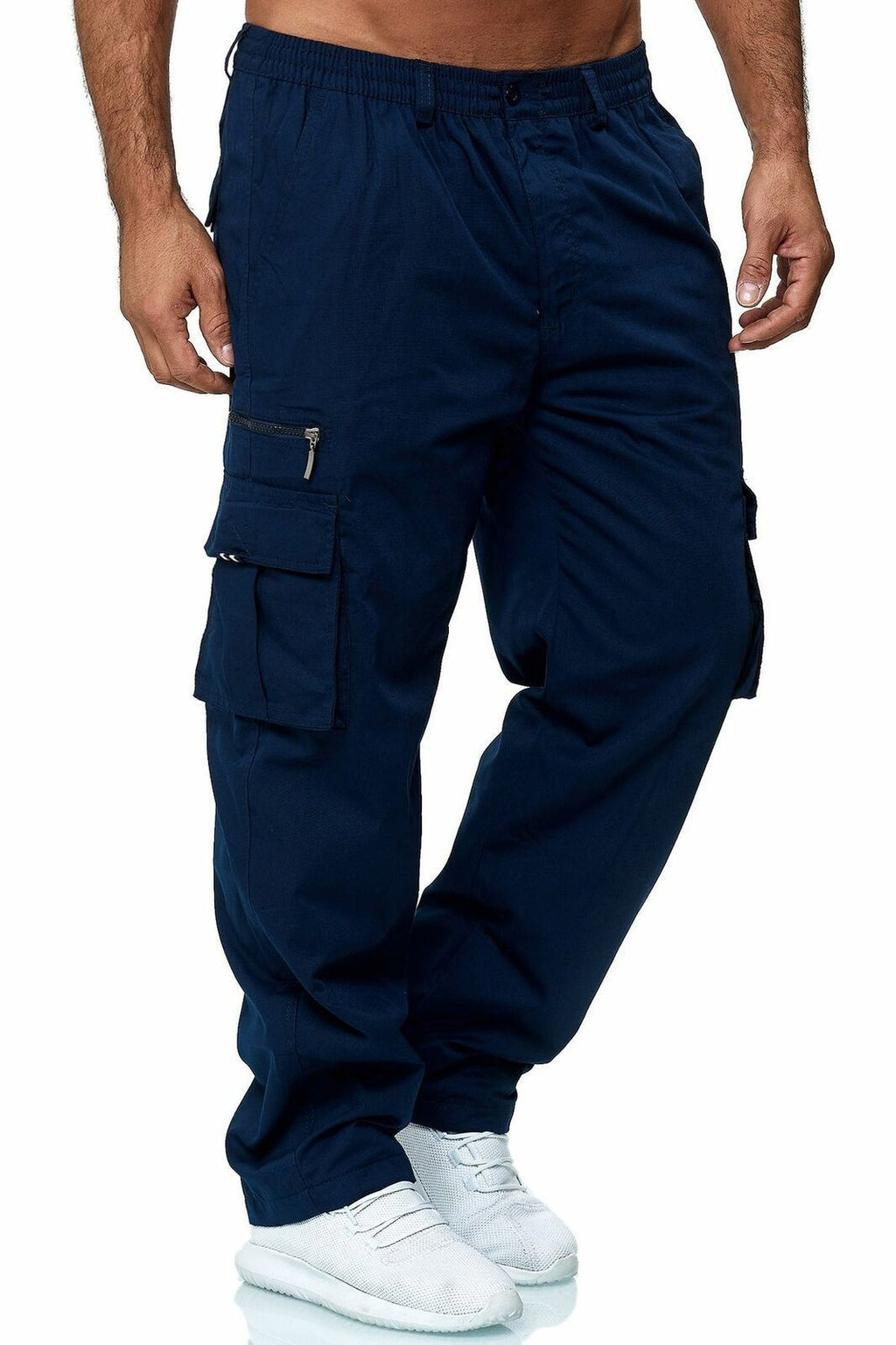 Men's Straight-Leg Multi-Pocket Utility Cargo Pants