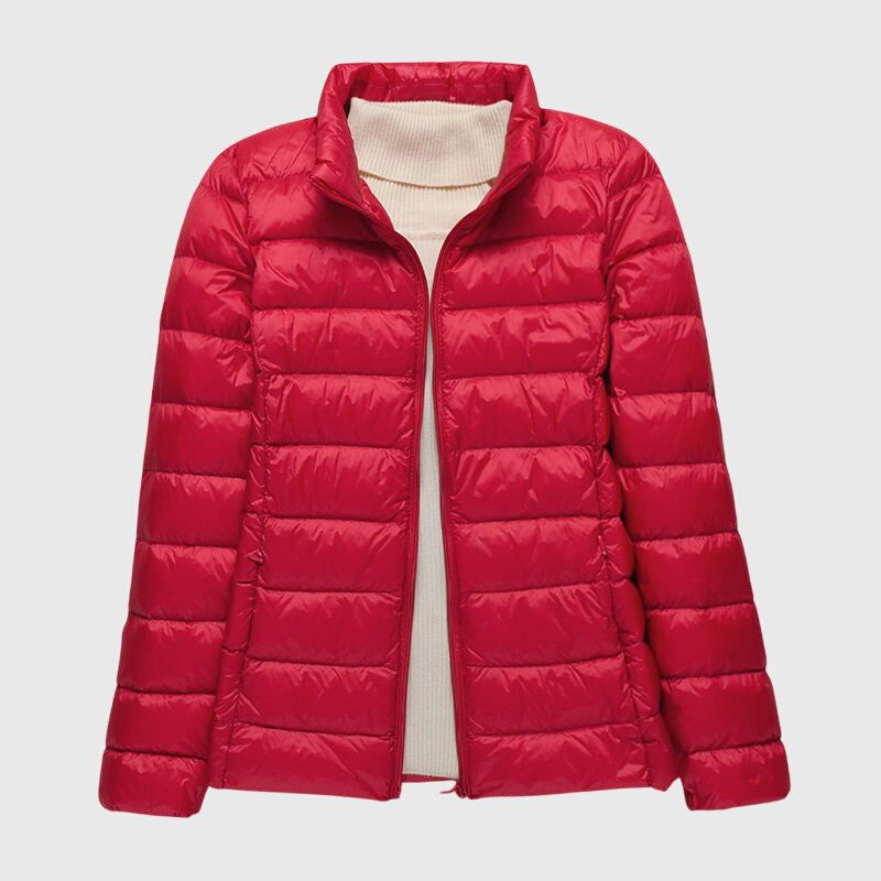 Women's Stand Collar Waterproof Padded Ultra-Light Jacket