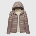 Women's Ultra-Light Waterproof Quilted Hooded Coat