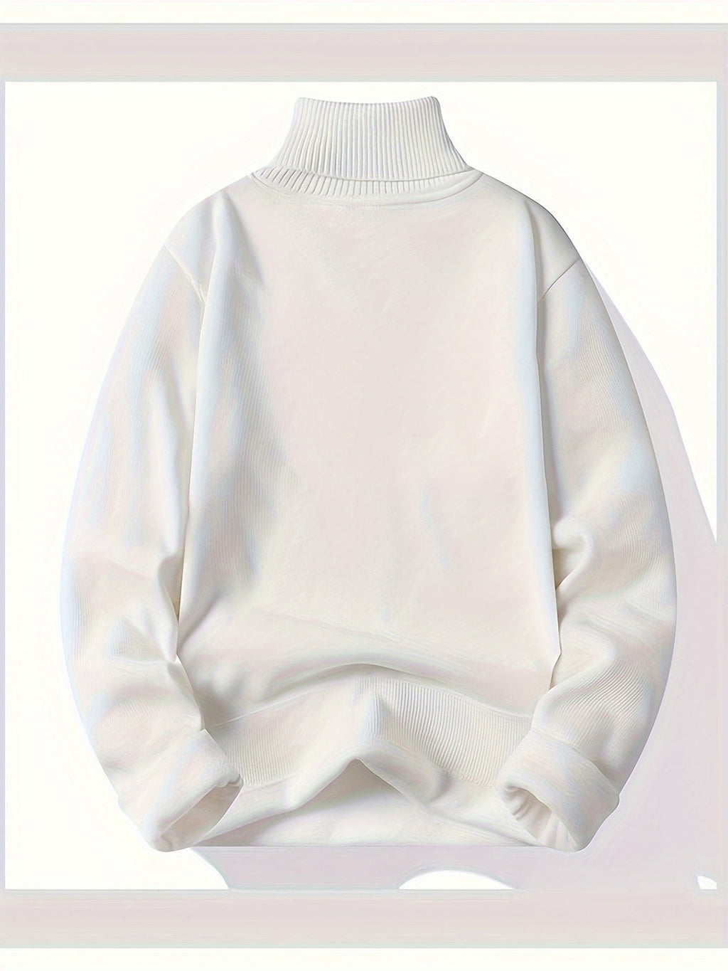 Men's Soft Lined Roll Neck Knit Sweater