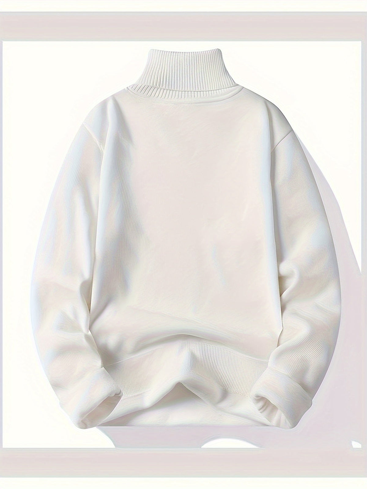 Men's Soft Lined Roll Neck Knit Sweater